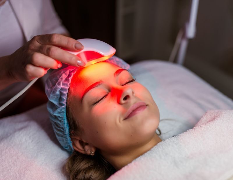 a woman undergoing Facial skin laser procedure