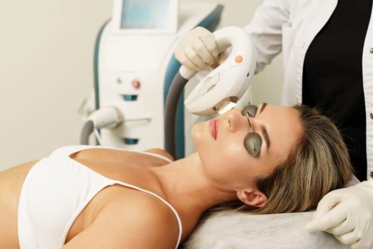 ipl treatment in a cosmetology medical clinic
